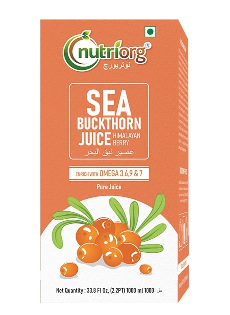 nutriorg Nutriorg Sea Buckthorn Juice, Himalayan Berry, 1000ml  - Image 1