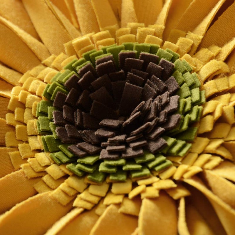 OiseauVoler 3D Sunflower Handmade Throw Pillow Cover Decorative Pillowcase Yellow Plaid for Home Bed Living Room Decor 18 x 18 Inch - Image 5