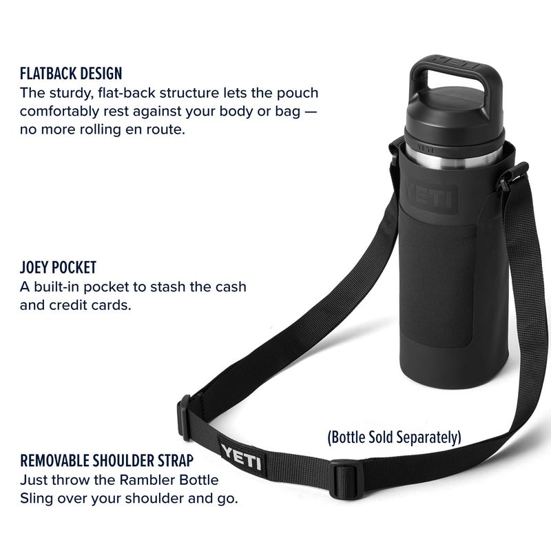 YETI Small Bottle Sling for Rambler 18 oz. Bottle, Black - Image 3