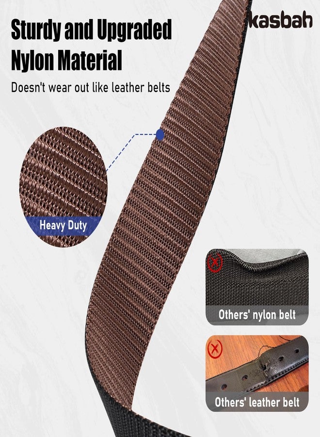 KASBAH Reversible Nylon Ratchet Belt for Men,Adjustable No-Hole Design for Casual, Golf, Jeans & Pants Durable Web Belt for Men (26-44 Inches) - Image 3