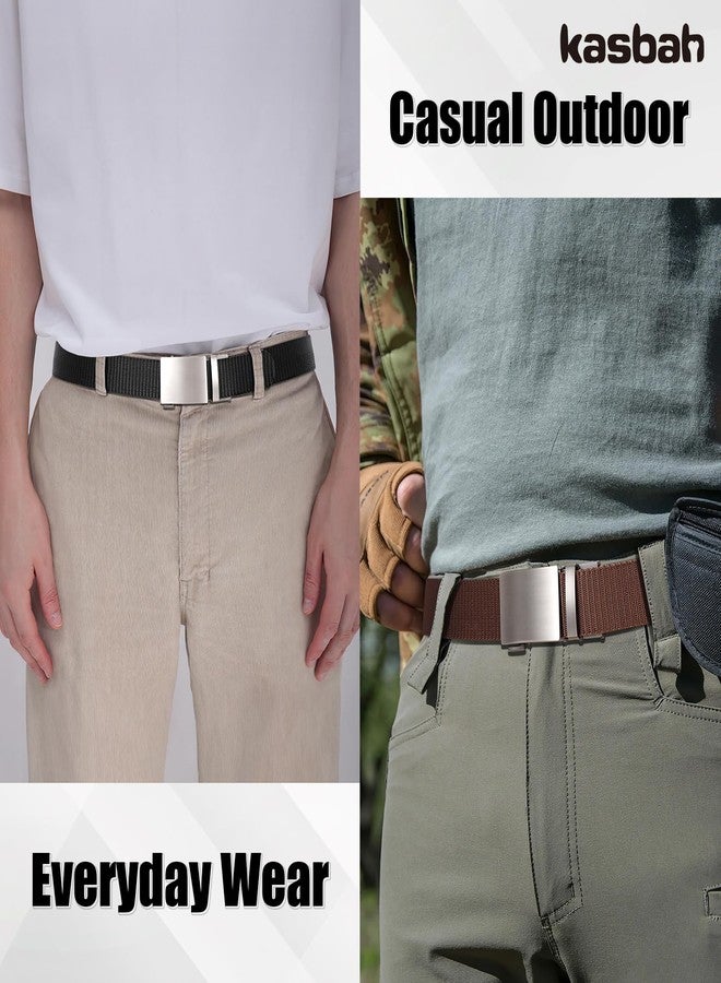 KASBAH Reversible Nylon Ratchet Belt for Men,Adjustable No-Hole Design for Casual, Golf, Jeans & Pants Durable Web Belt for Men (26-44 Inches) - Image 5