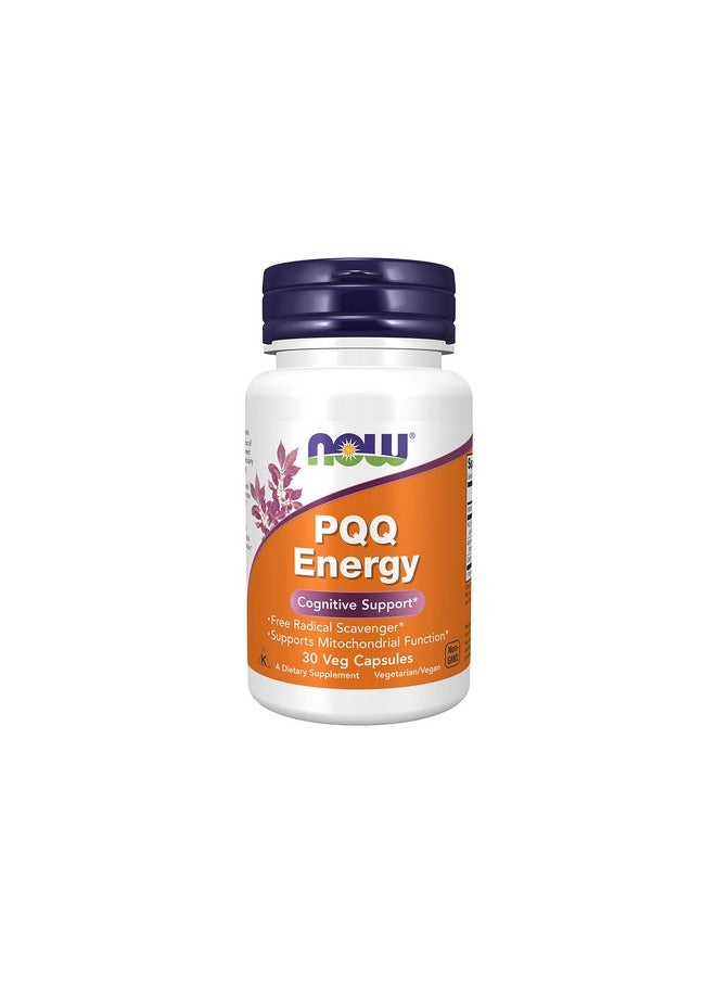 now Supplements Pqq Energy Free Radical Scavenger* Cognitive Support* 30 Veg Capsules  - Image 1