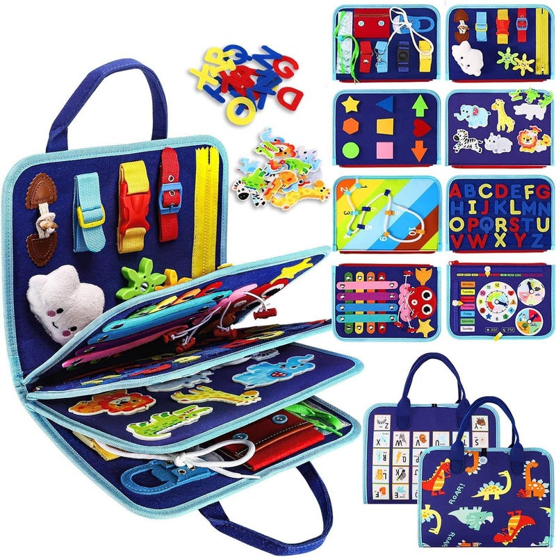Children'S Felt Learning Board Early Childhood Education Toys Educational Puzzles Sensory Dressing Practice Busy Board - Image 4