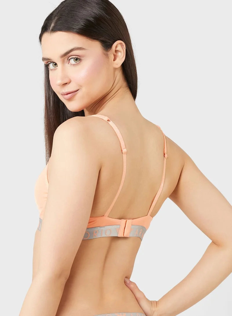 EMPORIO ARMANI Logo Plunge Bra