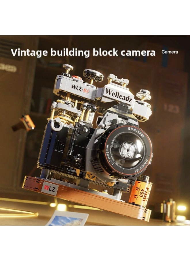 Generic - Retro Simulation Camera Children's Creative Camera Compatible Lego Assembled Puzzle Small Particle Building Blocks Toy Cross-Border-Color:2121 Rabbit Is Very Hungry +641 Granules [24cm Exquisite Gift Box]] - Image 1