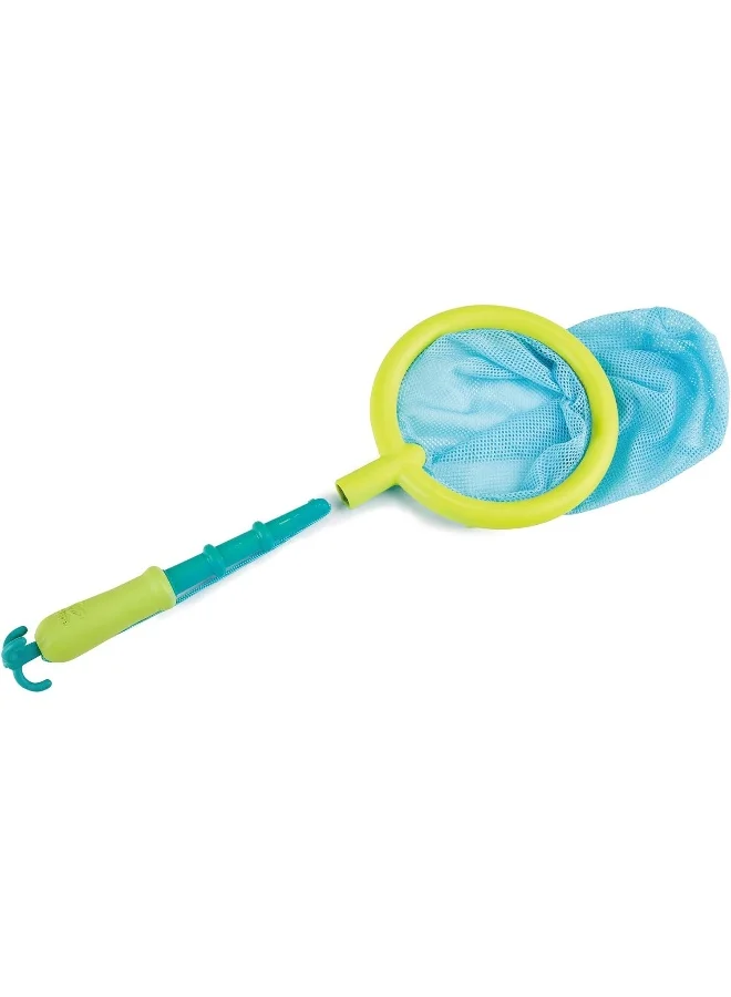 Hape Double Fun Fishing Set, Jumping Sea Creatures With Net & Detachable Fishing Pole Handle, Bathtub Toys For Toddlers, 5 Pieces Multicolor Bathtub Toys, Ages 2 Years+