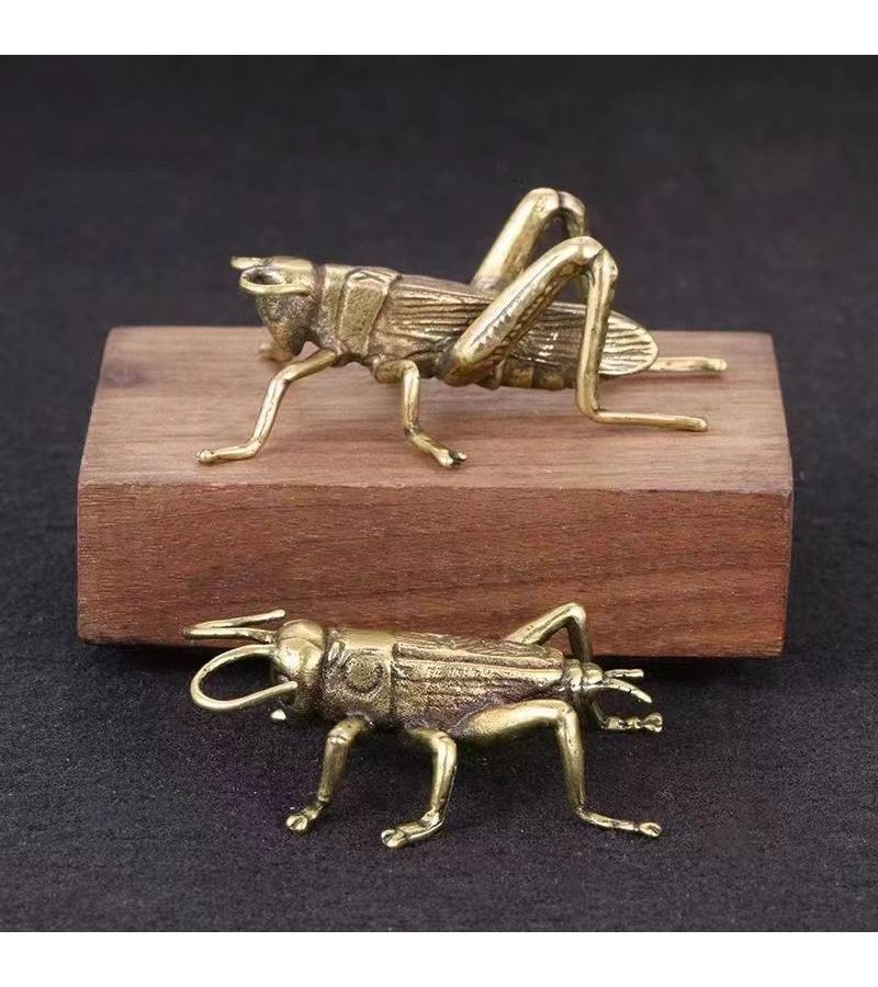 1pc Brass Cricket Decorative Ornament Sculpture - Image 5
