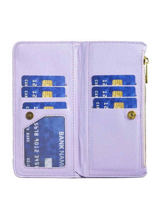 S-TOP Case For Samsung Galaxy A32 4G Diamond Lattice Zipper Wallet Leather Flip Phone Case - Image 4