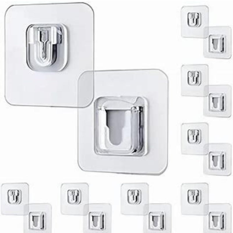 KUMUDAM KUMUDAM KUMUAM SelfAdhesive Wall Hooks Transparent Sticker Hooks for Hanging Bathroom Kitchen Accessories Mobile case Photo Frames Spike Guards Toilet Brush6 kg Capacity 15  - Image 1