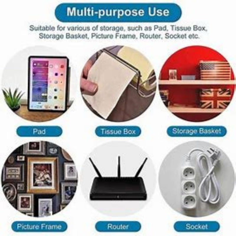KUMUDAM KUMUDAM KUMUAM SelfAdhesive Wall Hooks Transparent Sticker Hooks for Hanging Bathroom Kitchen Accessories Mobile case Photo Frames Spike Guards Toilet Brush6 kg Capacity 15  - Image 3