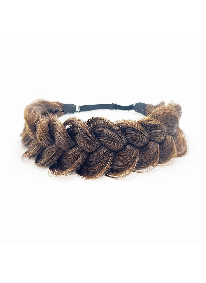 TOECWEGR - TOECWEGR Synthetic Hair Braided Headband Classic Wide Strands Wedding Disorderly Fluffy Braids Wig Band Women Beauty Accessory - Image 1