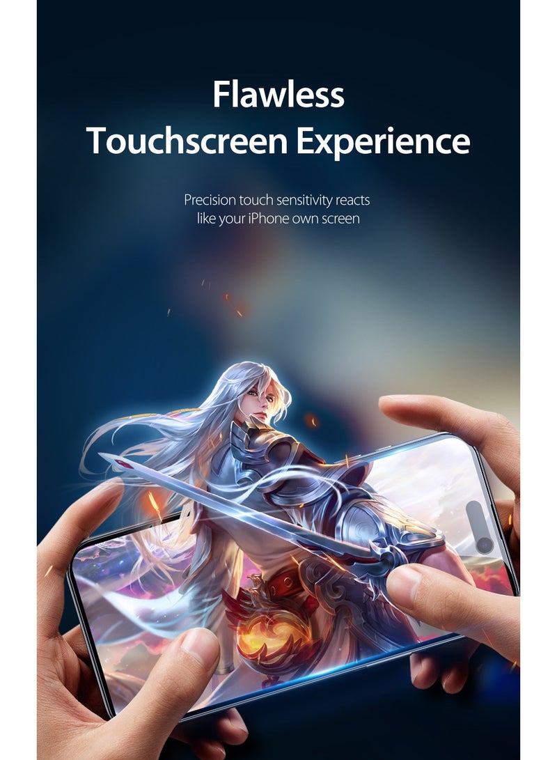 واقي شاشة الخصوصية لهاتف iPhone 16 Pro Max واقي شاشة من الزجاج المقسى، وضوح HD، غراء كامل، خالي من الفقاعات، حماية من السقوط، مضاد للخدش، واقي شاشة بتغطية كاملة - Image 4