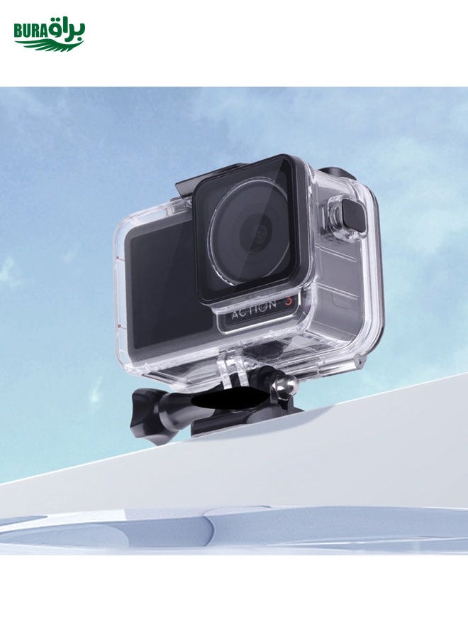 BURAQ For DJI Osmo Action 3 / 4 Touch Screen 5m Underwater Waterproof Housing Diving Case (Transparent)  - Image 2