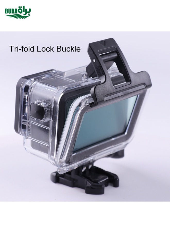 BURAQ For DJI Osmo Action 3 / 4 Touch Screen 5m Underwater Waterproof Housing Diving Case (Transparent)  - Image 4