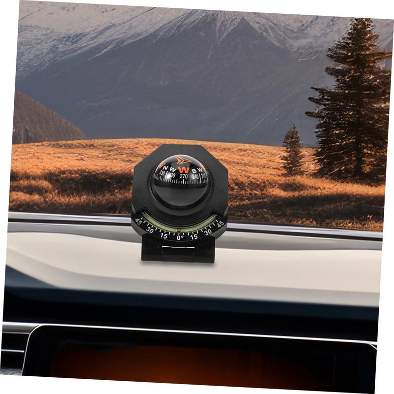 2 Pcs Car Dashboard Compass with Inclinometer Foldable Ball for Auto Boat Navigation - Image 5