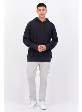 French Connection Men Hooded Textured Long Sleeves Sweatshirt, Black  - Image 4