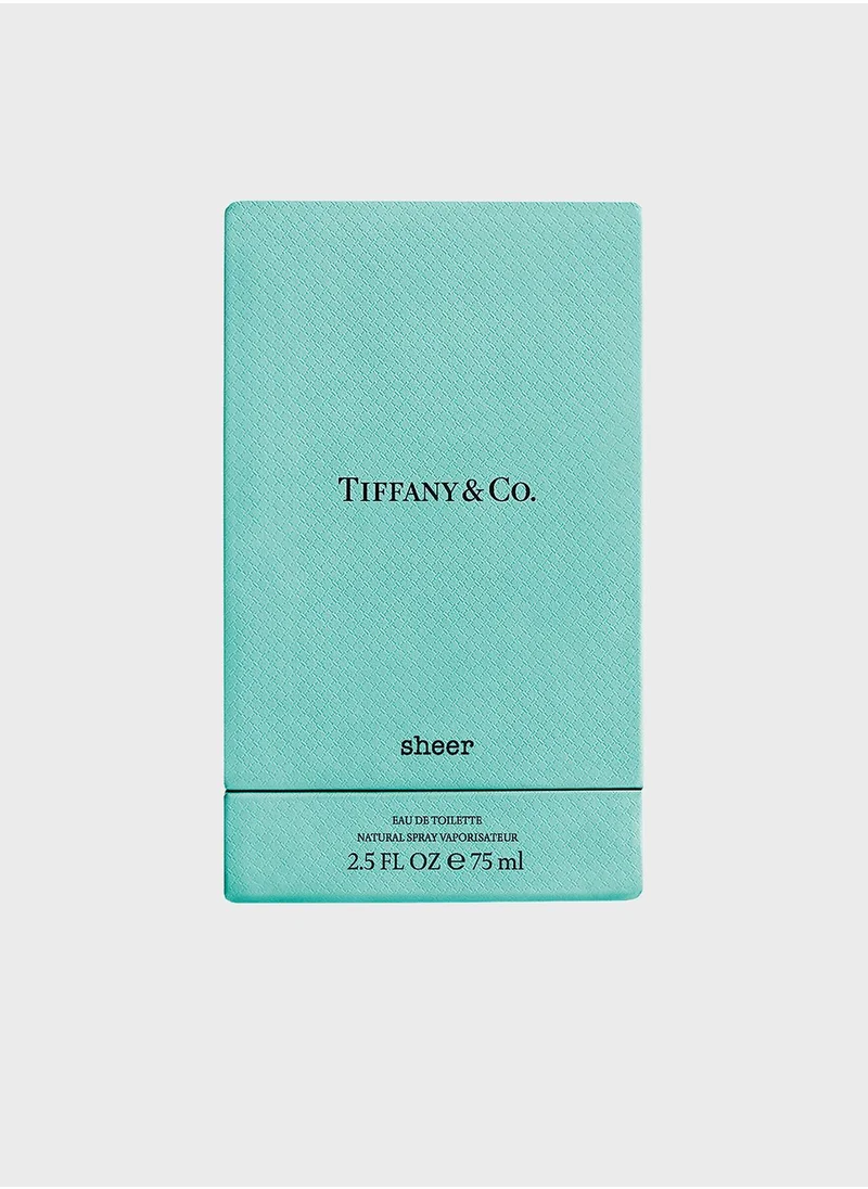 Tiffany Co Tiffany Sheer Eau De Toilette 75ml