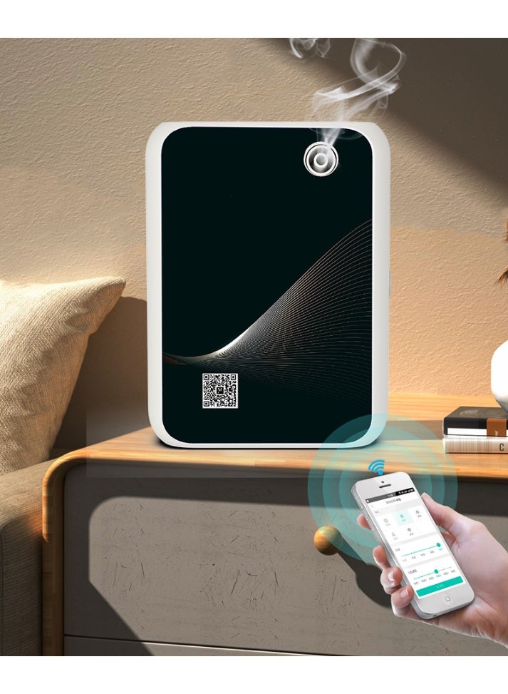  CityRiya-Long ناشر الزيت الأساسي ، آلة هواء الرائحة الذكية ، ناشر الهواء البارد بدون ماء ، ناشر للعلاج العطري مع Bluetooth ، ناشر عطر الهواء مع مؤقت لمنزل المكتب (أسود) - Image 1