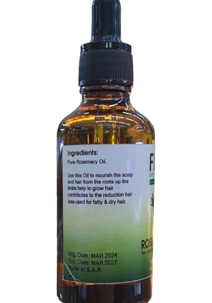 Flora Organic Rosemary Hair Oil for Hair Growth and Scalp Nourishment, 50 ml - Image 3
