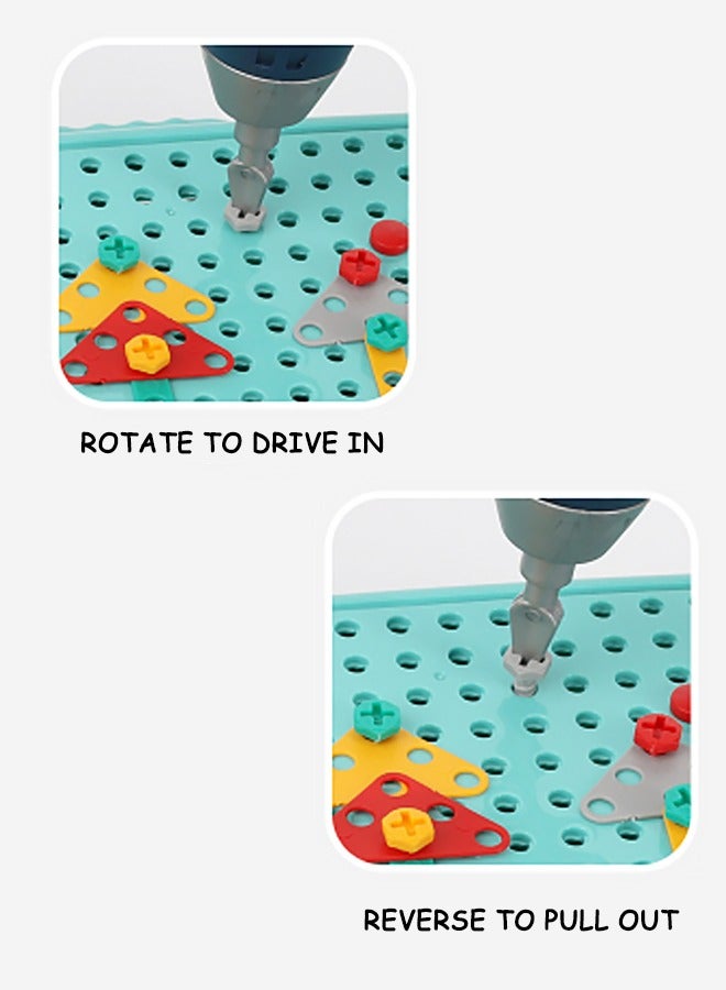 Children'S Screw Toys, 224-Piece Drill Toys, Drill And Screwdriver Sets, Children'S Building Blocks, Building Block Games, Children'S Screw-Twisting Educational Toys, Simulation Electric Repair Toys - Image 3