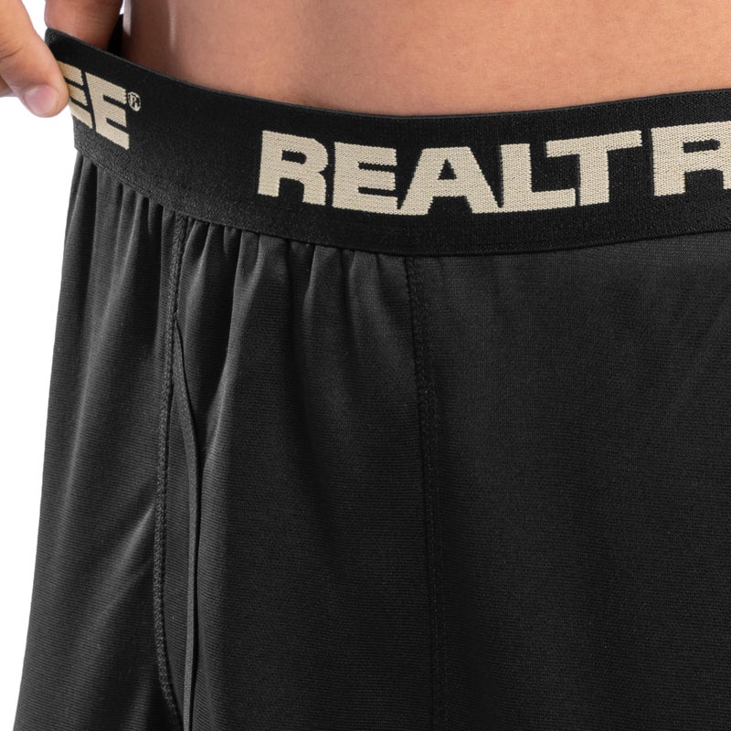 Realtree Men's Heavyweight Fleece Thermal Underwear Long Johns Bottom, Pitch Black, XX-Large - Image 2