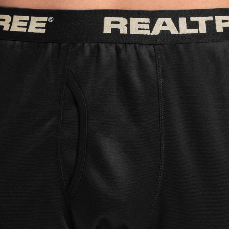 Realtree Men's Heavyweight Fleece Thermal Underwear Long Johns Bottom, Pitch Black, XX-Large - Image 3