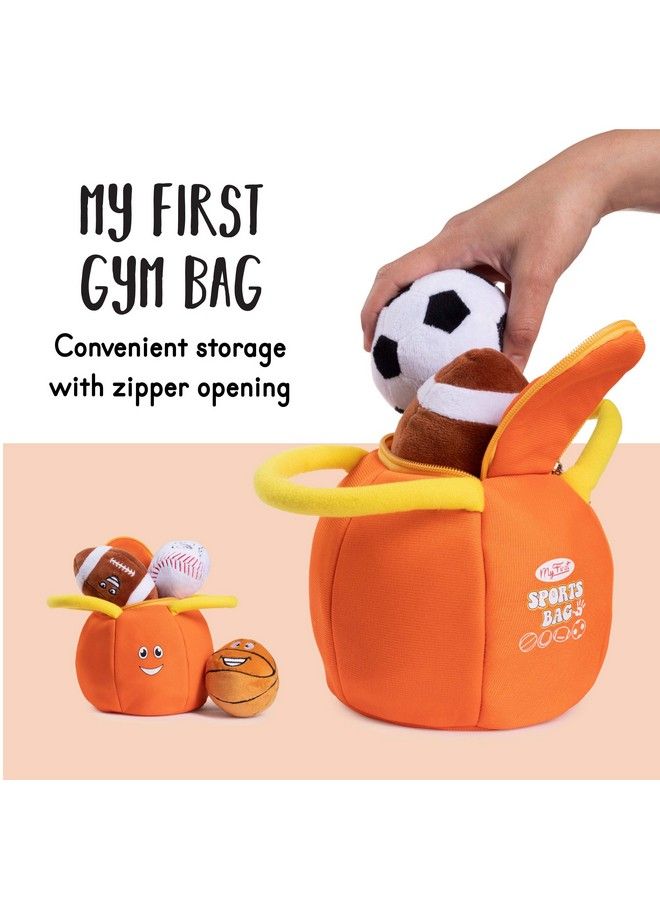 Plush Creations Talking Sports Plush Bag With 4 Talking Soft Plush Balls. Sport Set Includes Plush Sports Bag Plush Basketball Plush Baseball Plush Soccer Ball And Plush Football - Image 4