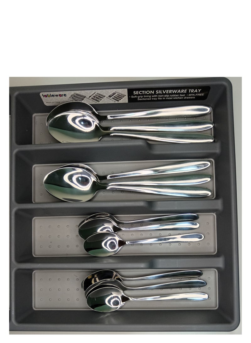 12 Pcs Cutlery Set Stainless Steel, 6 Tea Spoons 6table Spoons - Image 2