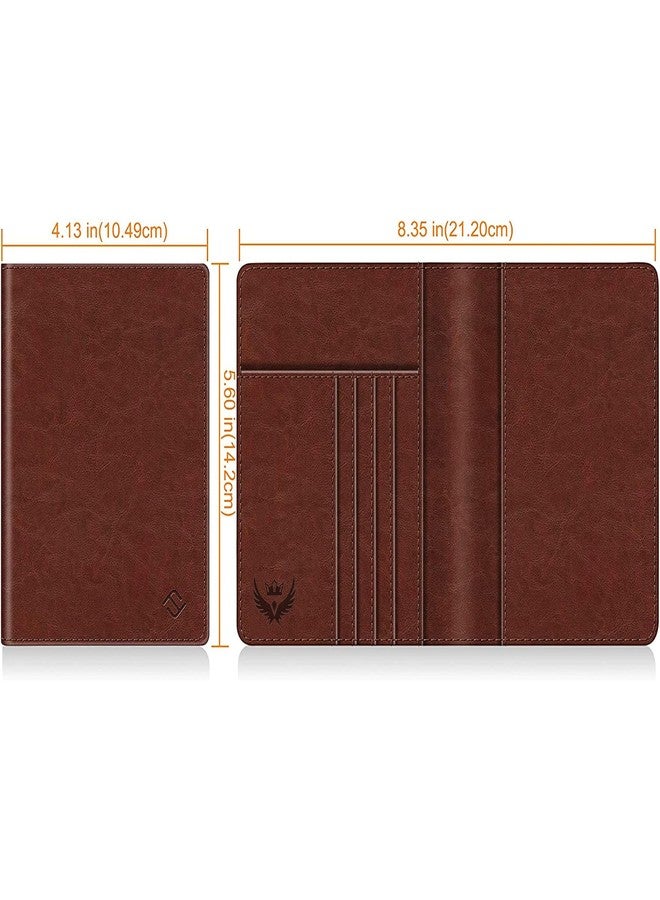 LORENZ Passport Holder Travel Accessories for Men Women, Brown | PH-05 - Image 4