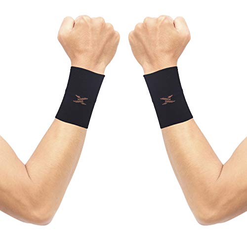 THX4COPPER Compression Wrist Sleeve Copper Infused Wrist Support for Men WomenImprove Circulation and Recovery1 Pair