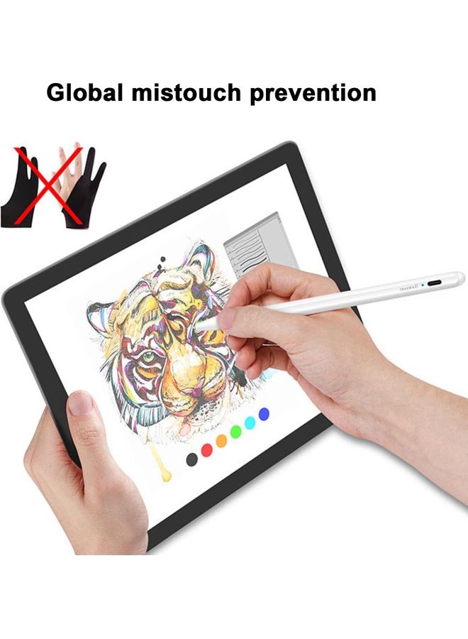 K10 Stylus Pen Handwritten Capacitive Screen Stylus Pen Smart Pencil Compatible White White - Image 4