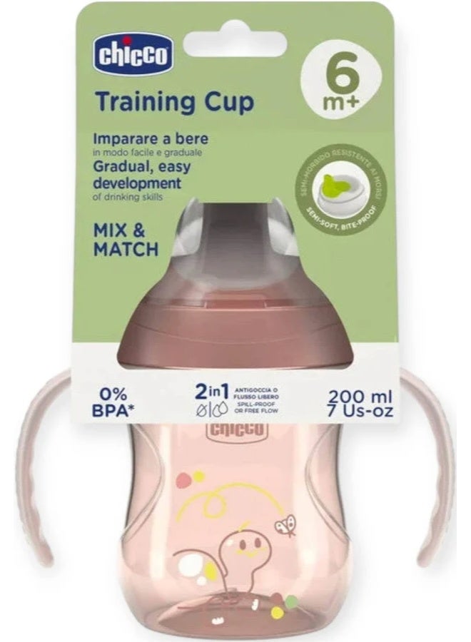 Chicco Mix & Match Training Cup 6m+ Pink 200ml - Image 2