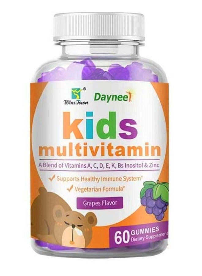 Daynee Organic Natural Multivitamin Gummies Helps Your Child's Immune System Health Helps Support Energy Production Bone Muscles 60 Tablets  - Image 1