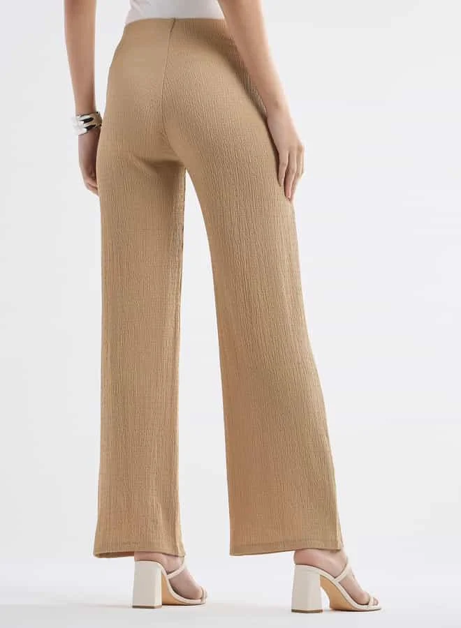 Splash FAV Textured Wide Leg Pants