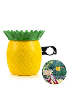Y&D Bike Cup Holder Cute Pineapple Drink Bicycle Water Bottle for Beach Cruiser Motorcycle Boat Stroller Wheelchair Desk  - Image 1