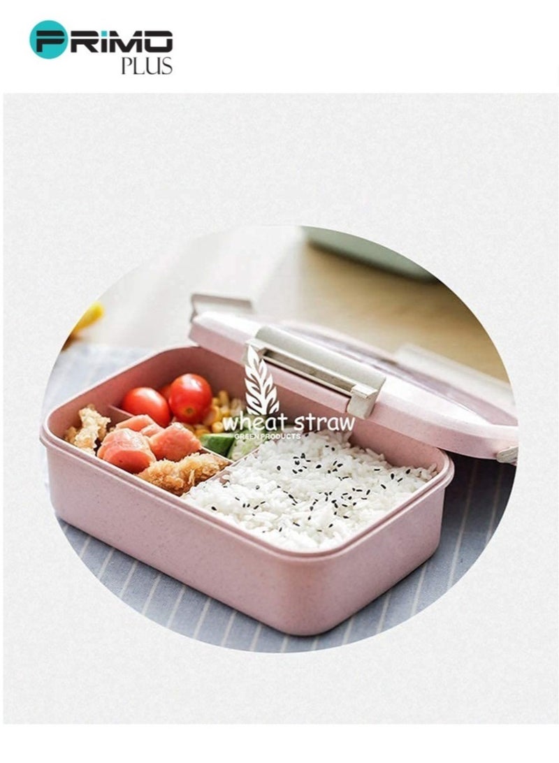 بريمو بلس علبة غداء أوعية بتصميم متين ومضاد للتسرب للأطفال وردي - Image 5