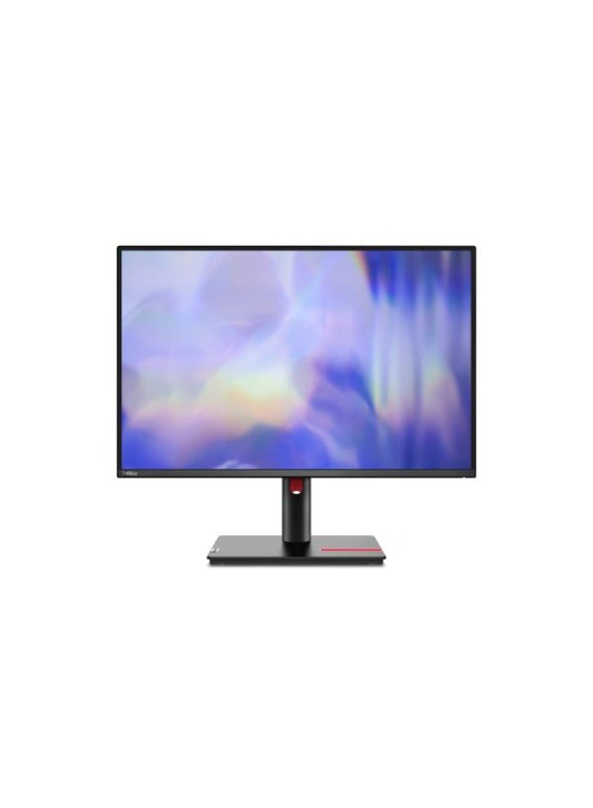 [T24d-30] Lenovo ThinkVision T24d-30  24 inch FHD Monitor 16:10 with Eyesafe (IPS Panel, 100Hz, 4ms, HDMI, VGA, DP,USB Hub), Phone Holder - Tilt/Swivel/Lift/Pivot Stand, 3 Years warranty 63FFMAT1SD Black