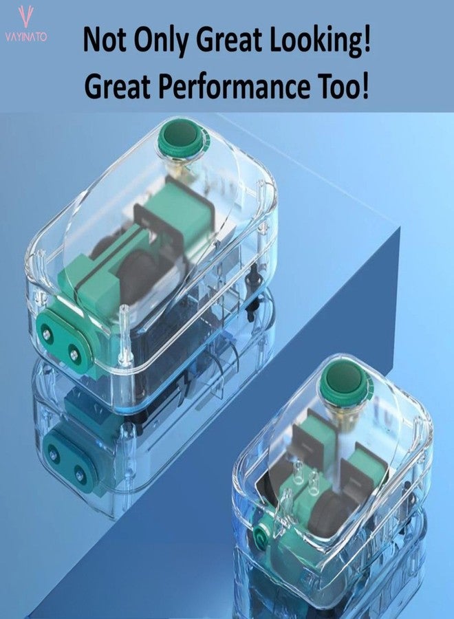 VAYINATO AQ-013 Transparent Large Volume Quiet air Pump with Adjustable Flow Control Vale | Free 3M Airtube, 2 Check Valve and 2 Airstone for Aquarium Fish Tank | Super Silent Design (2 Way) - Image 4