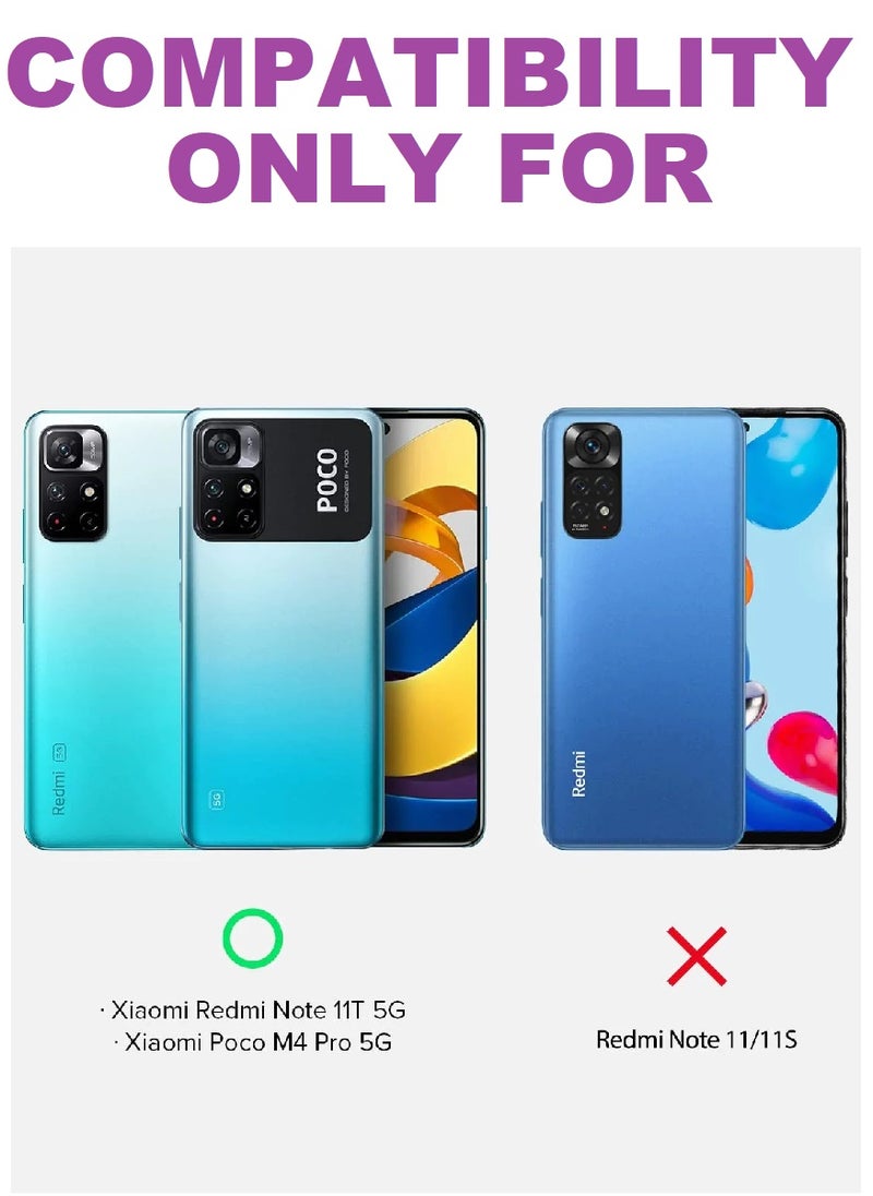 2 Pieces Tempered Glass Screen Protector Clear Designed For Xiaomi 11T Full Screen Coverage And Bubble Free