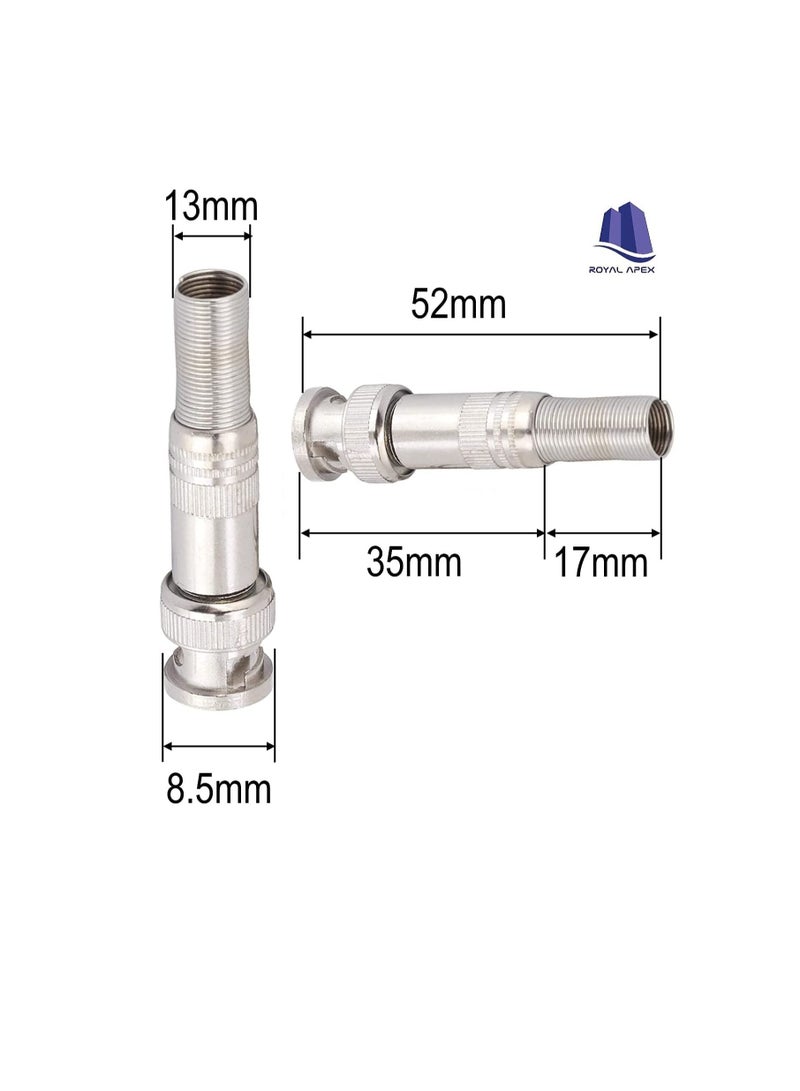 BNC Male Connector Professional Design Easy To Install Strong Compatibility Simple Appearance BNC Connector for CCTV Cameras (Pack of 10) - Image 2