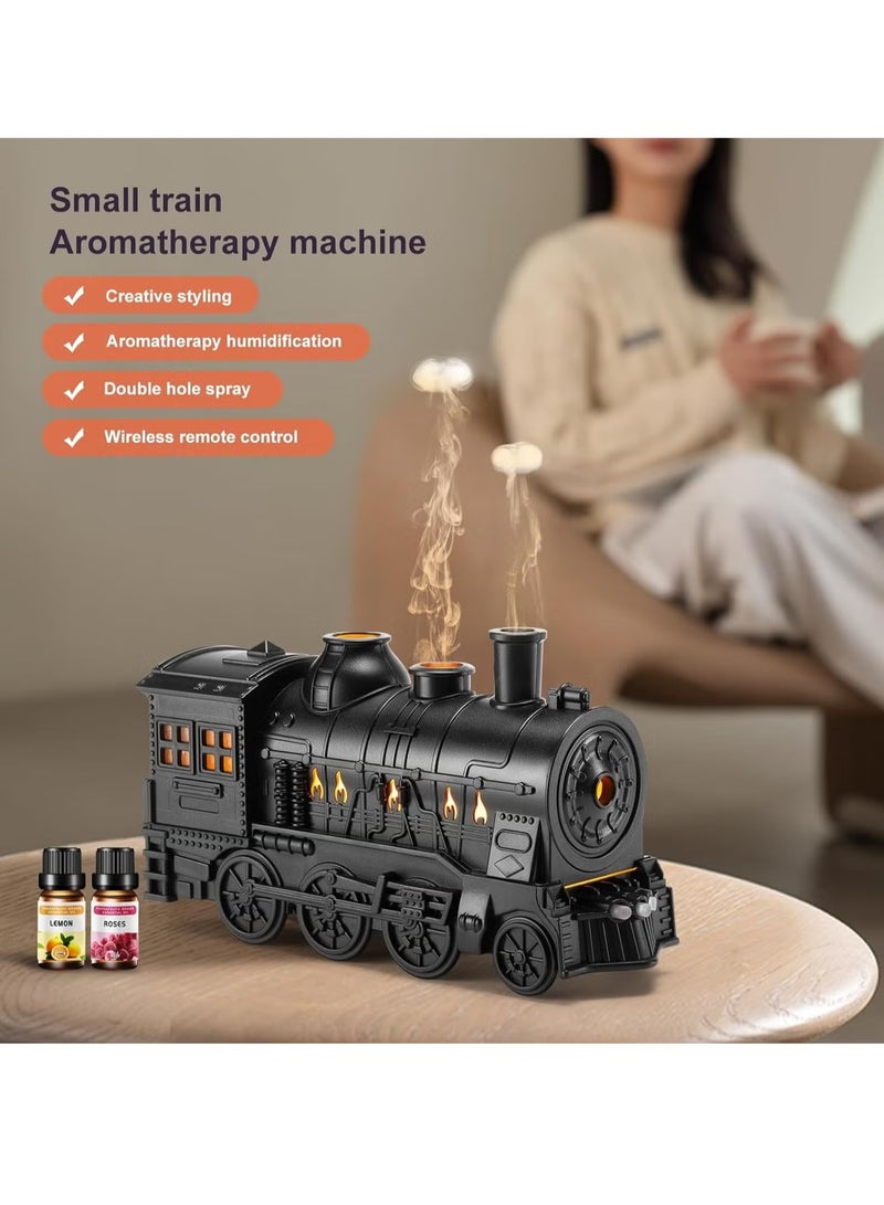 ELTRAZONE Train Diffuser 300ml Aromatherapy Diffuser Top 6 Essential Oils Gift Set, Remote Control, Cool Mist with 2 Light & 2 Mist Modes, Auto Shut-Off for Bedroom, Office, Hotel (Train Black).  - Image 2