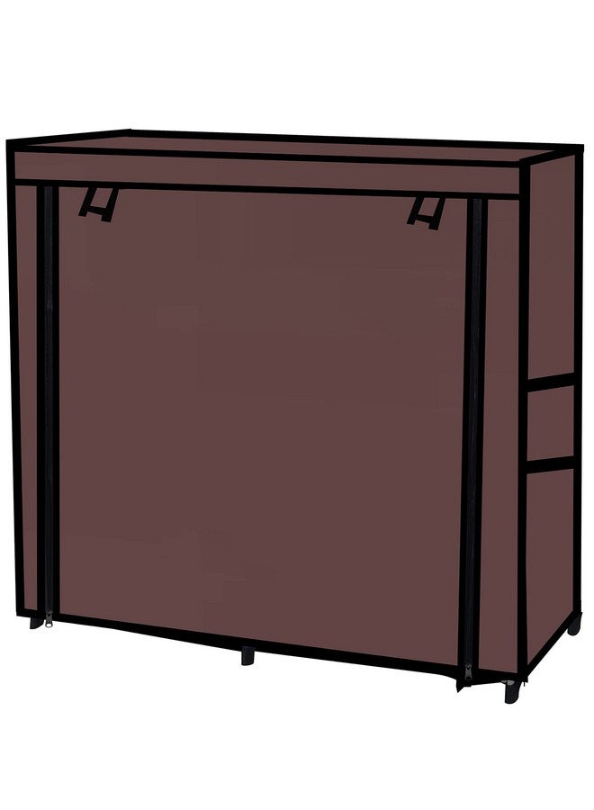 RAXON WORLD- Multipurpose Rack|Book Rack|Strong PVC Pipes|Shoe Rack|Wardrobe|PP Plastic|Non Wooven Fabric|Book Case|Racks|Clothes Rack|Office and Home Use|Chappal Stand||12 Shelves (Brown) - Image 4