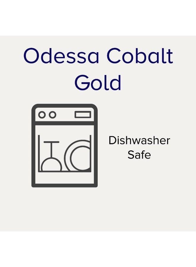 Noritake Odessa Cobalt Gold 5Piece Place Dinnerware Setting in BlueWhite - Image 2