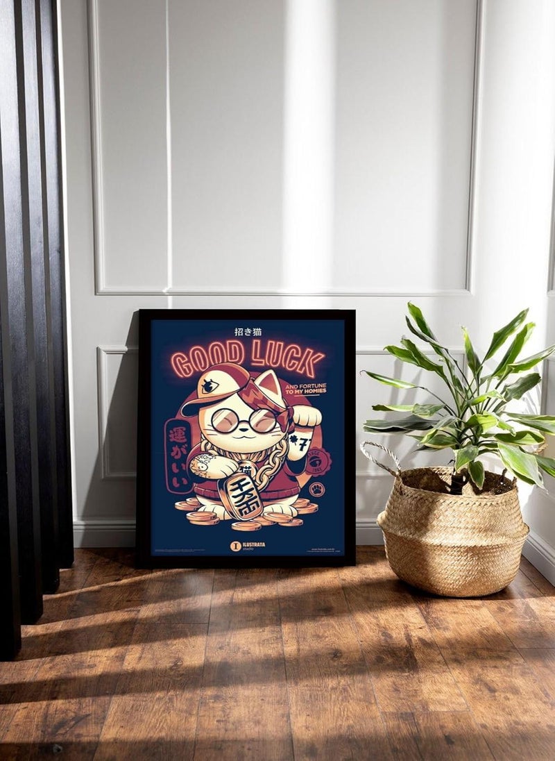 Pyramid Pyramid Ilustrata Lucky Cat 30x40  - Image 1