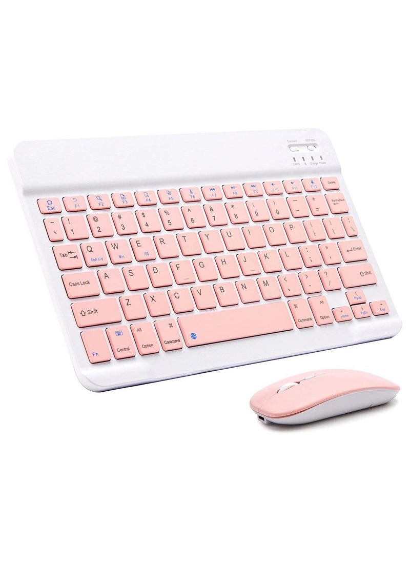 ELTRAZONE Ultra-Slim Bluetooth Keyboard and Mouse Combo Rechargeable Portable Wireless Keyboard Mouse Set for Apple iPad iPhone iOS 13 and Above Samsung Tablet Phone Smartphone Android Windows - Image 1