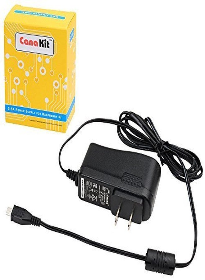 كانا كيت محول طاقة/مزود طاقة CanaKit 5V 2.5A Raspberry Pi 3 B+ (مدرج في قائمة UL) - Image 1