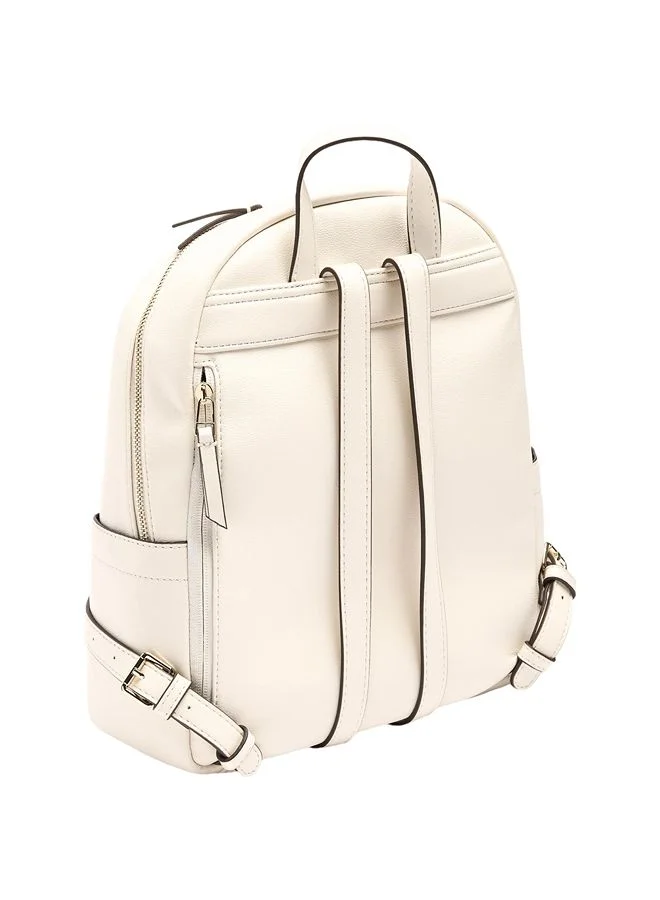 Parfois White Basic Backpack With Exterior Pocket for Women | Best Price UAE