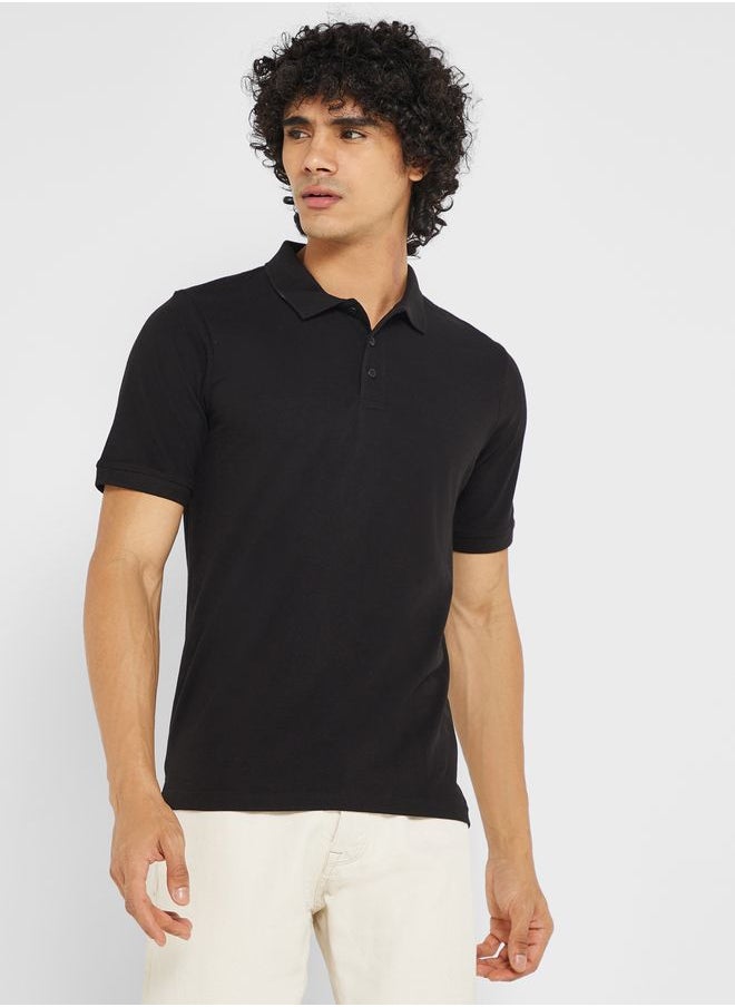 Seventy Five Basics Essential Pique Polo Shirt  - Image 1