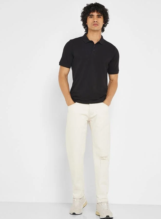 Seventy Five Basics  Essential Pique Polo Shirt for Men | Best Price UAE