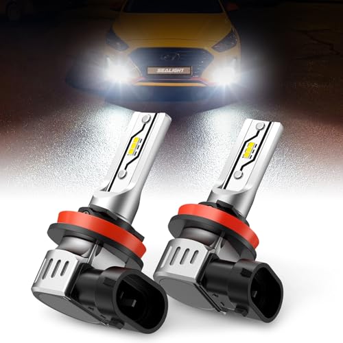 SEALIGHT H8 H11 Fog Light Bulbs, 6500K White H16 H8 Fog lamp Lights or Daytime Running Lamp, Pack of 2 - Image 1